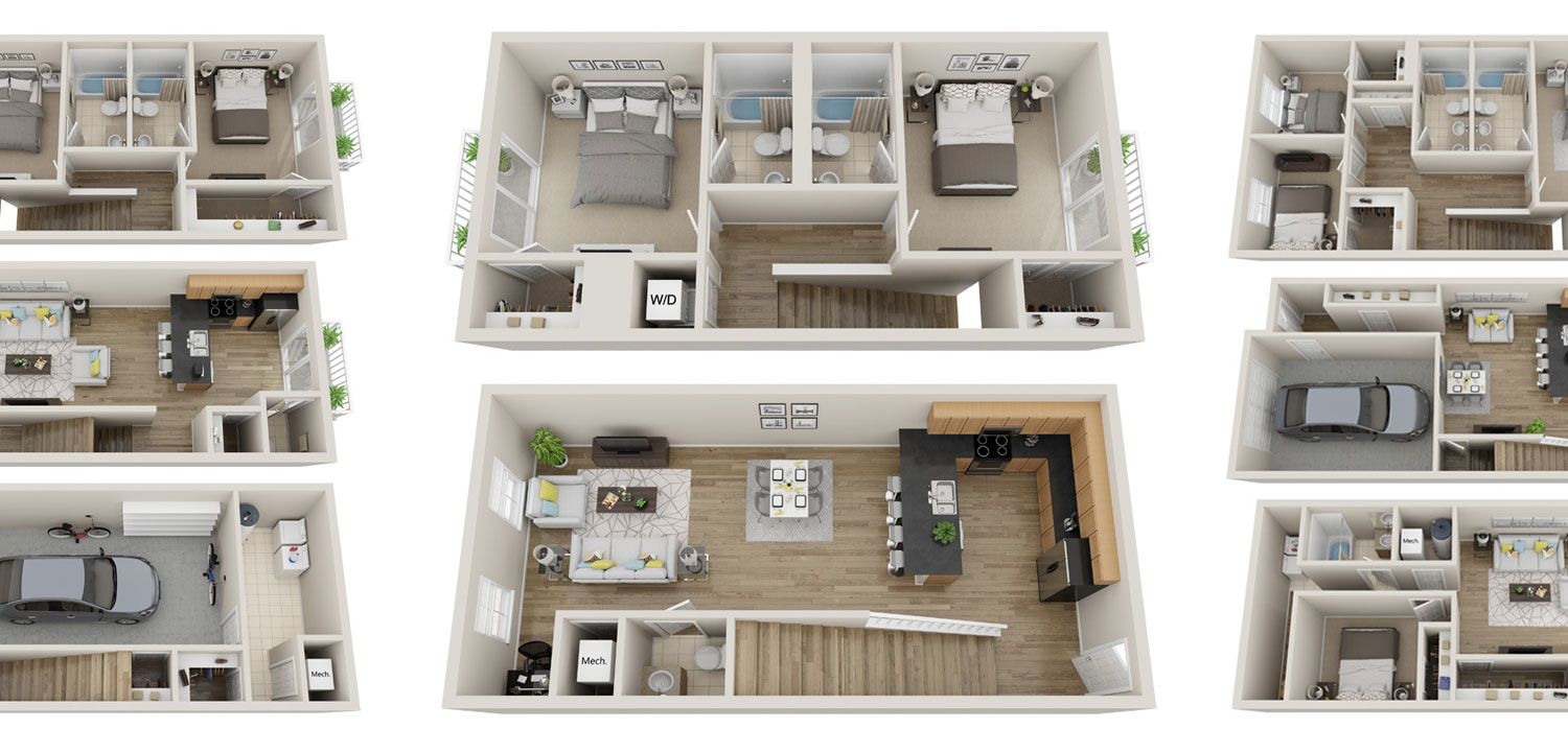 Floor Plans at Graycliff Luxury Townhomes